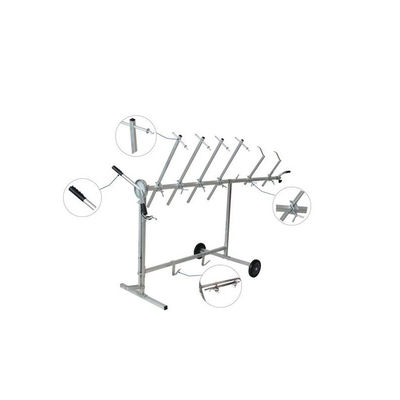 Rotating Paint Panel Stand YD81-016A: Adjustable Bars, 8in Wheels, for Car Panels/Prep/Spray